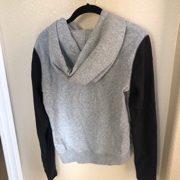 PINK Colorblock Gray and Black Hoodie - Picture 4 of 4